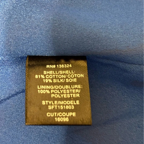 Halston Heritage Royal Blue Rounded Strapless High Low Dress with Pockets Size 2 - Picture 5 of 6